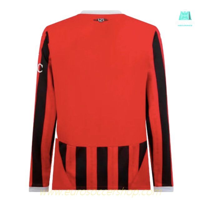 2024-2025 AC Milan Home Long Sleeve Shirt