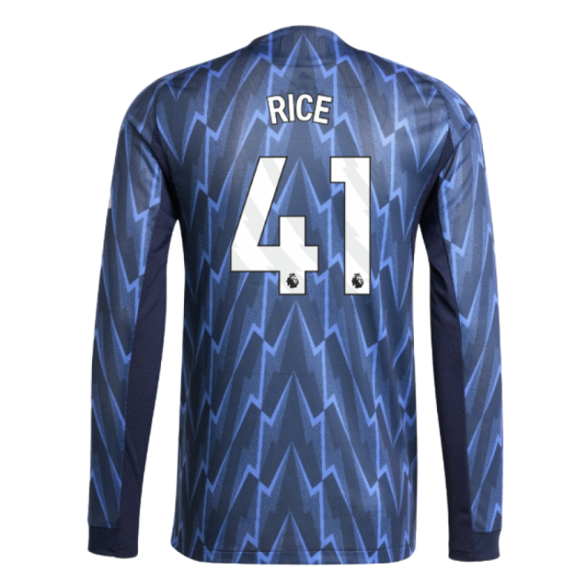 Match Day Arsenal Arsenal Authentic Long Sleeve Away Shirt Rice #4...