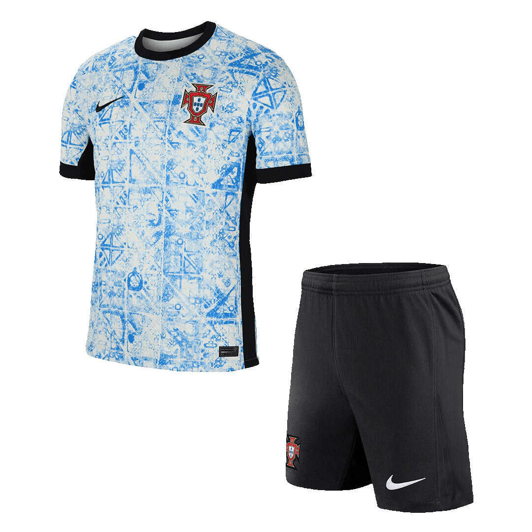 Men's Portugal Away Jersey (Jersey+Shorts) Kit Euro 2024 Authentic Kit