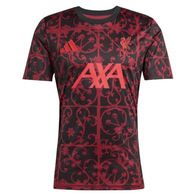 2025-2026 Liverpool Pre-Match Shirt (Black) (Your Name)