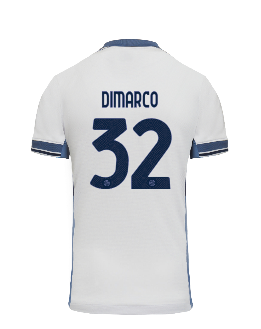 Inter Milan's 24-25 Away Jersey featuring DIMARCO with the number 32