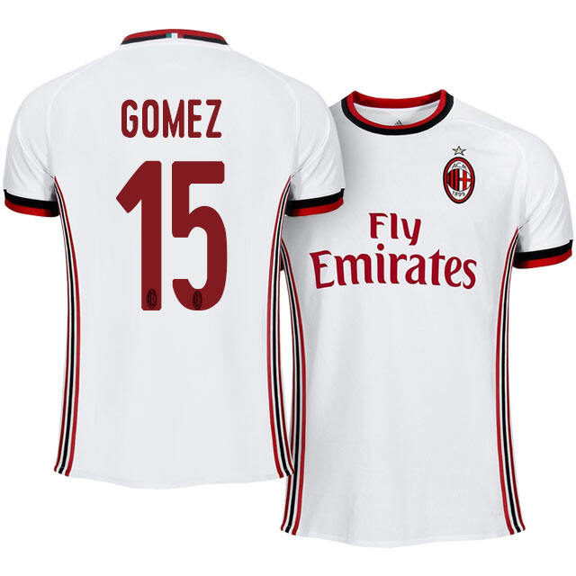AC Milan Away 201718 Gustavo Gómez 15 Soccer Jersey Shirt - Official