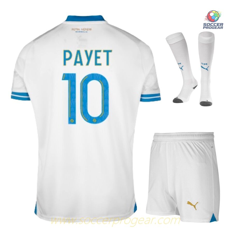 OM French Ligue 1 2023 2024 HOME CHILDREN'S KIT JERSEY PAYET