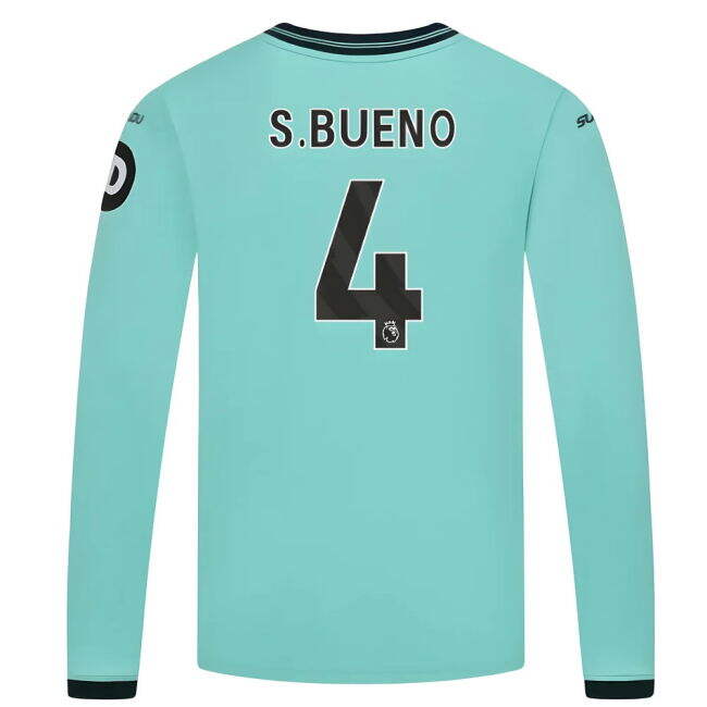 2025-2026 Wolves Long Sleeve Away Shirt (Kids) (S.Bueno 4)