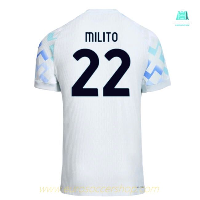 2025-2026 Inter Milan Authentic Away Shirt (Milito 22)