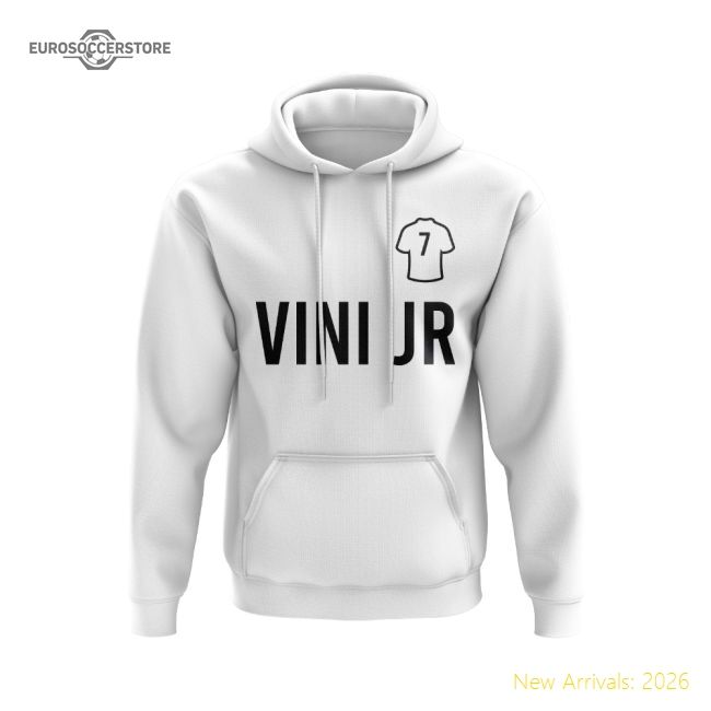 Vini Jr Real Madrid Number Hoody (white) - Excellent Value