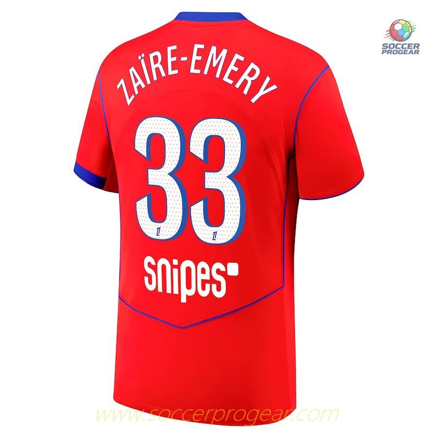 PSG Third Team Football Shirt 2025-2026 Season Zaire Emery