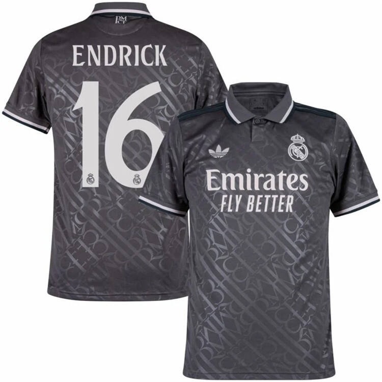 ENDERICK 16 Real Madrid 2425 Third Grey Shirt - Official Replica 14974