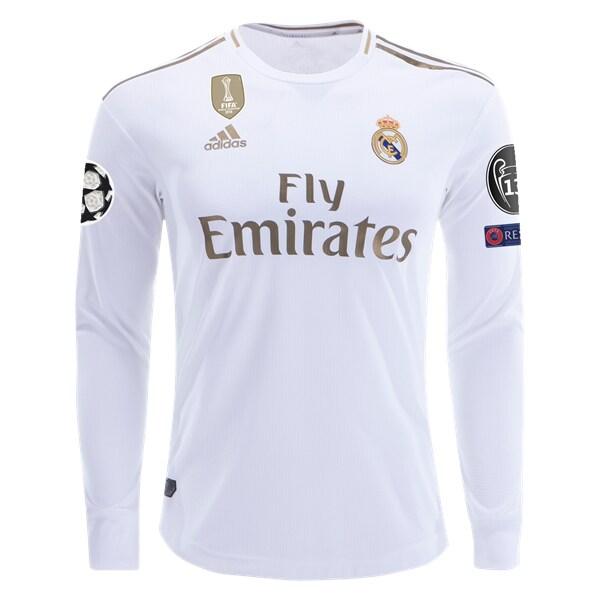 Authentic Eden Hazard Real Madrid Home 2019-20 LS Soccer Jersey Shirt