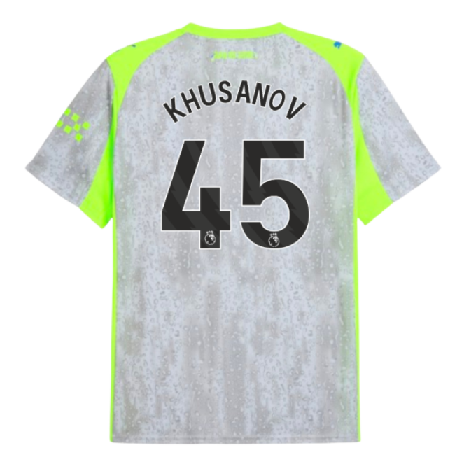 Man City Club Sophisticated Third Football Shirt (Khusanov 45)