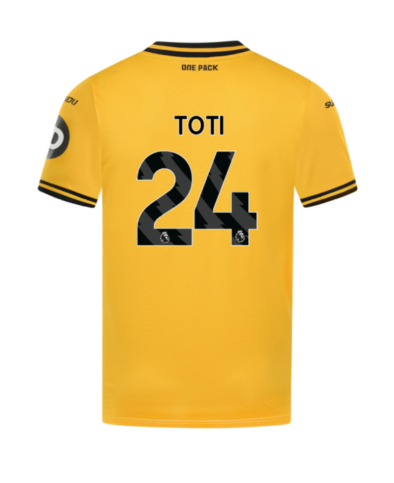 Wolverhampton Wanderers 24-25 Season Home TOTI 24 Football Jersey