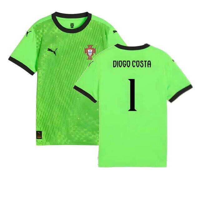 And Value For Money 2025-2026 Portugal Home Goalkeeper Shirt (Green) - Kids (Diogo Costa 1) Avant-garde