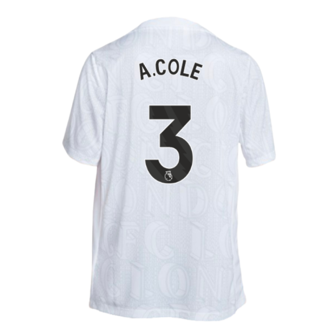 Chelsea Chelsea Academy Pro Pre Match Football Top White A Cole #3...