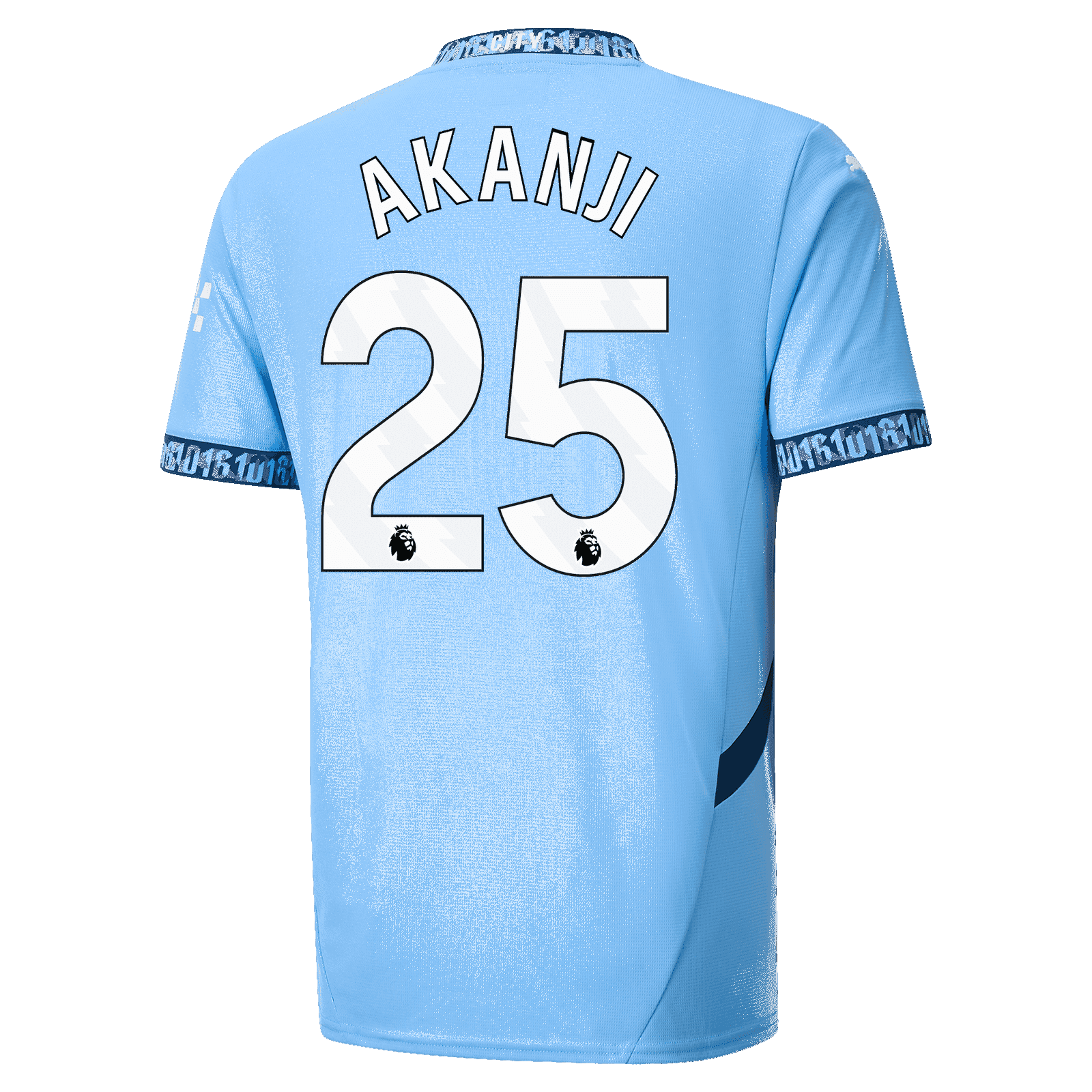 Manuel Akanji's 25 Home Jersey for Manchester City in the 24-25 season.