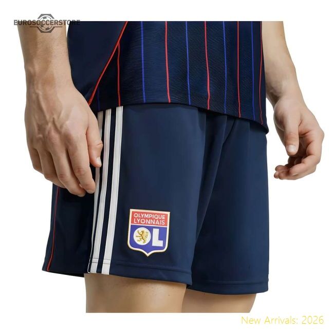 Match-Day 2025-2026 Olympique Lyon Away Shorts (Night Indigo)