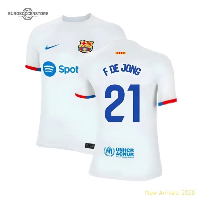 Premium Barcelona Away F De Jong Jersey 2023-2024 Breathable