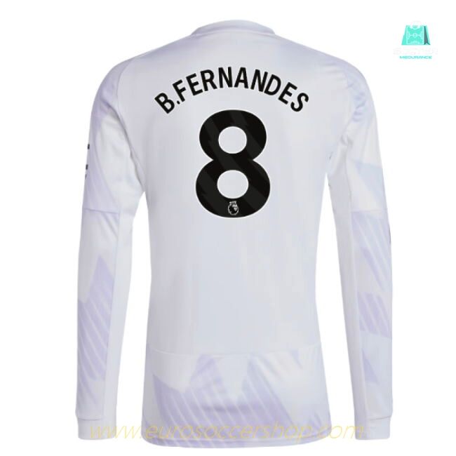 2025-2026 Man Utd Long Sleeve Away Shirt (B.Fernandes 8)