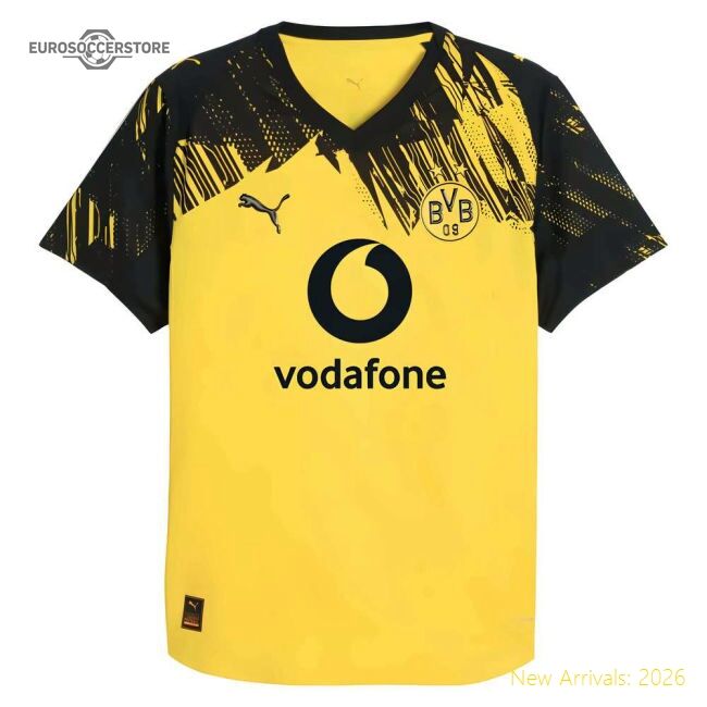 Best-Selling 2025-2026 Borussia Dortmund Authentic Home Shirt (Haaland