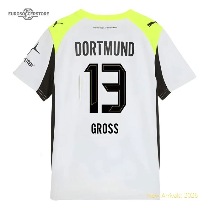 Excellent 2025-2026 Borussia Dortmund Away Shirt (kids) (gross 13)