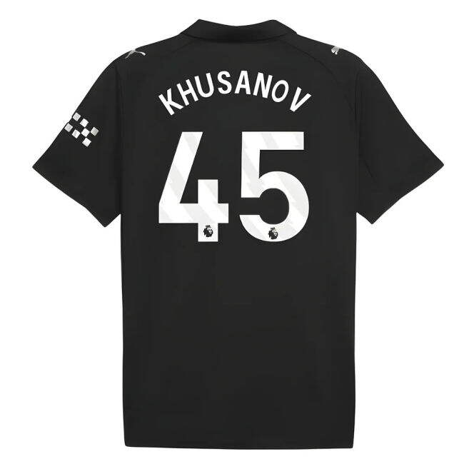 Man City Away Soccer Shirt 2025-20 Khusanov 45 M S