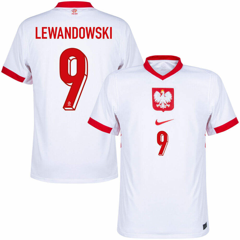 Poland Home Soccer Shirt 2024-2025 Edition Season Lewandowski