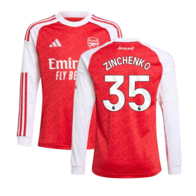 2025-2026 Arsenal Long Sleeve Home Shirt (Kids) (Zinchenko 35)