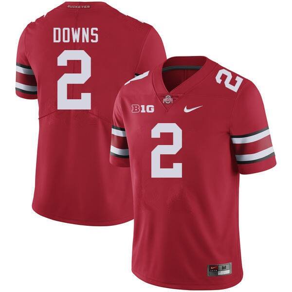 Men Ohio State Buckeyes #2 Caleb Downs Premium Football Jersey