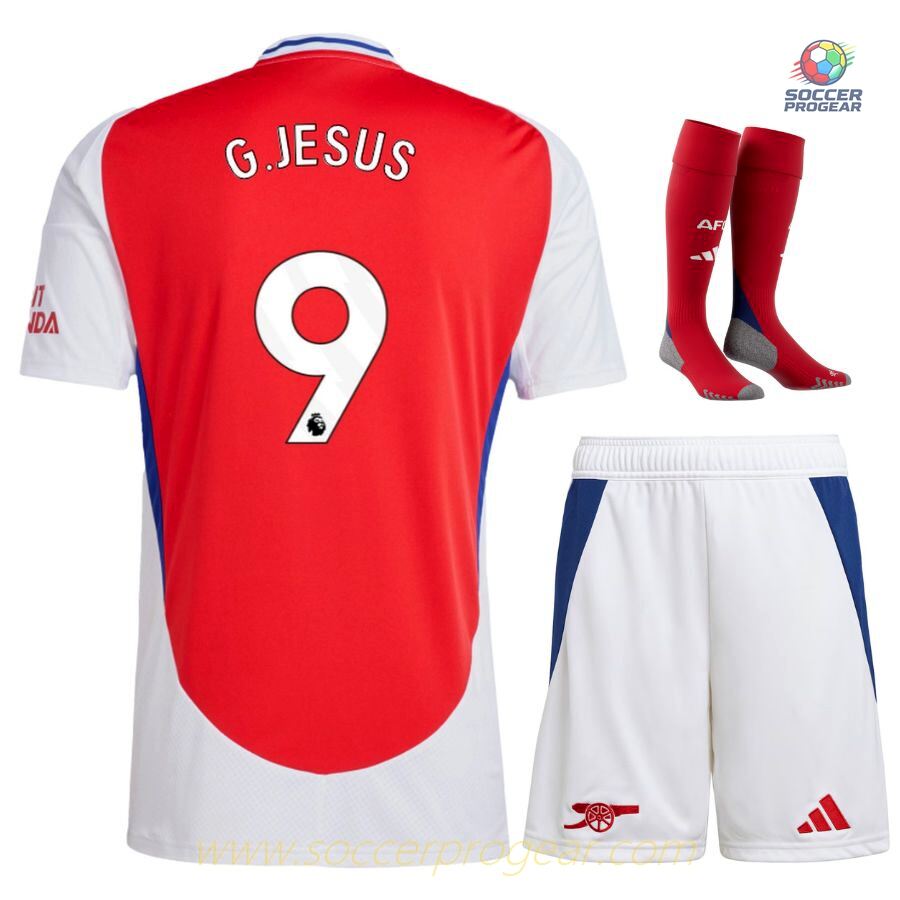 Arsenal 2024/25 Collection Jesus Youth Home Soccer Kit Soccer Shirt