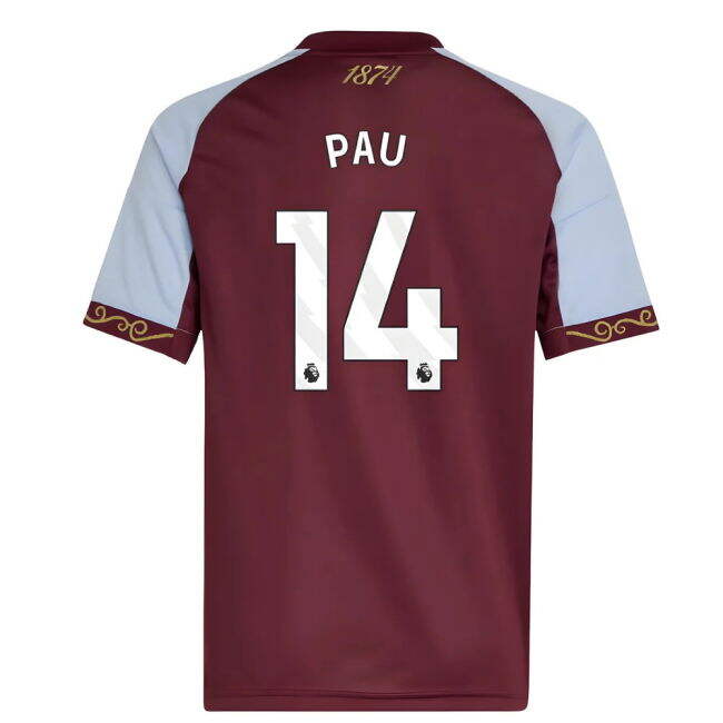 2025-2026 Aston Villa Home Shirt (Kids) (Pau 14)