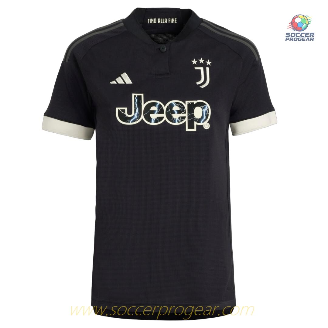Juventus Third Youth Football Kit Team Shirt 2023 2024 Rabiot