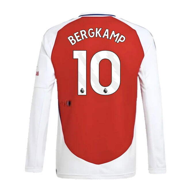 2024-2025 Arsenal Long Sleeve Home Shirt (Kids) (Bergkamp 10)