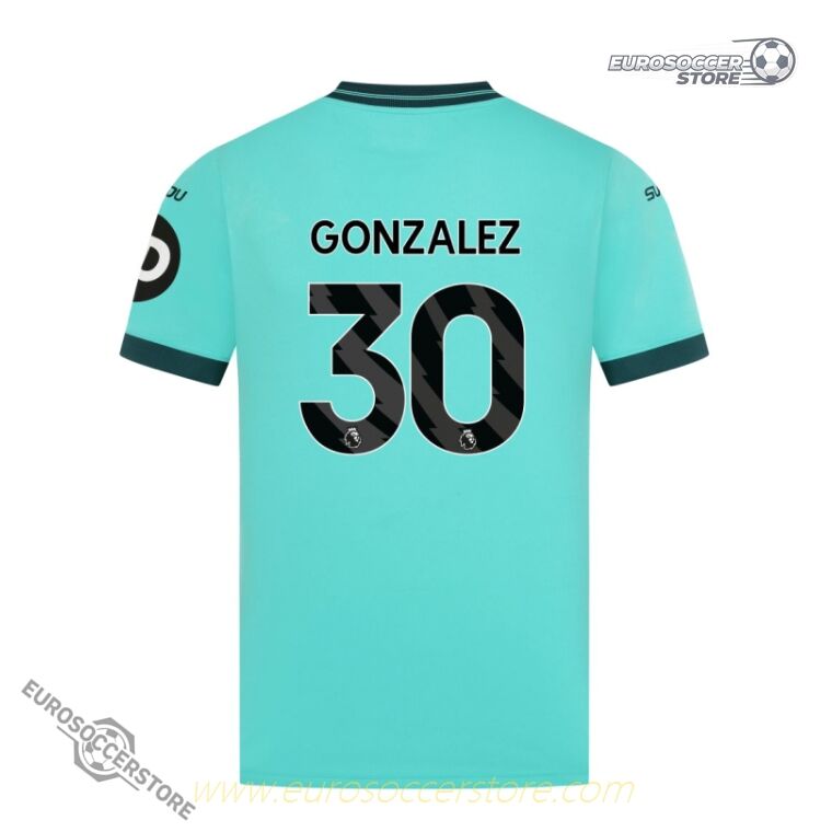Wolverhampton Wanderers Away GONZALEZ 30 Football Jersey 25-26 Season