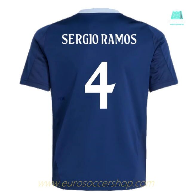 2024-2025 Real Madrid Training Jersey (Navy) - Kids (Sergio Ramos 4)