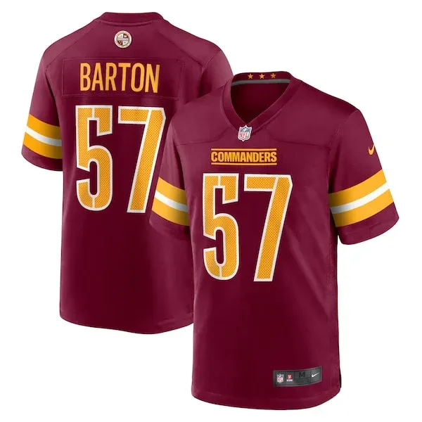 None Cody Barton Game Jersey - Burgundy | NFL Player Jersey | NFL Foot