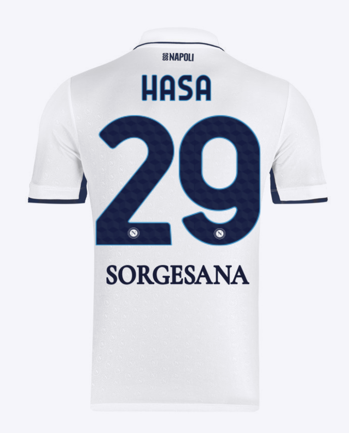 Napoli's 24-25 Season Away Jersey, Worn by Player 29 Hasa