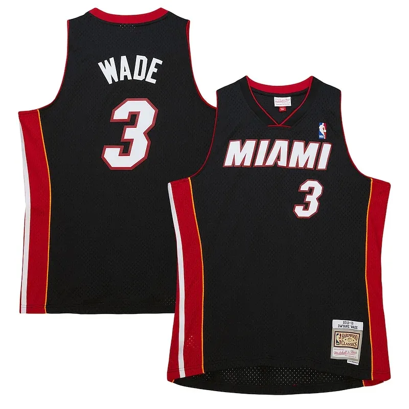 Dwyane Wade MIA Official Swingman Jersey - Black - Licensed Product