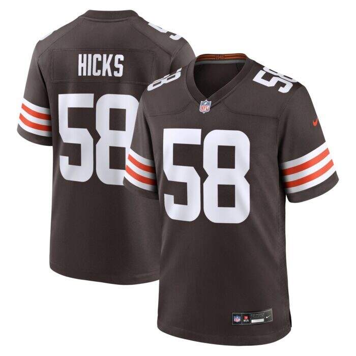 Men's Cleveland Browns Jordan Hicks Nike Brown Game Jersey