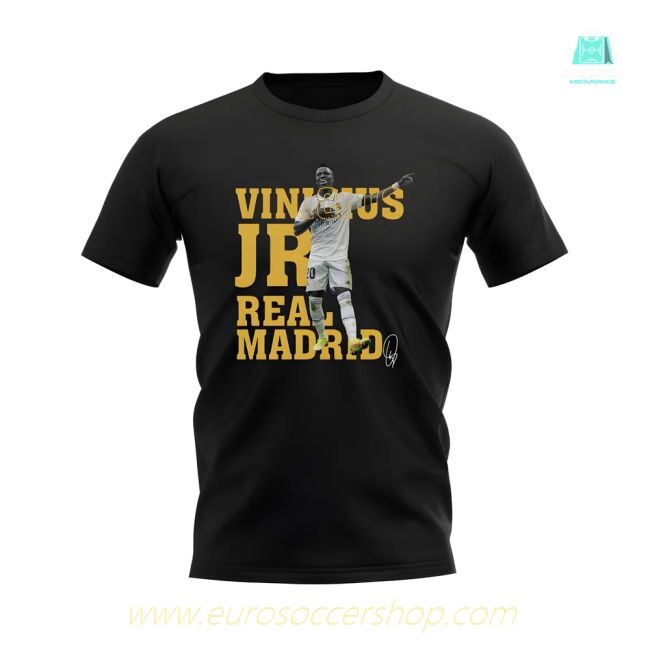 Vinicius jr Real Madrid Player Tee (Black)