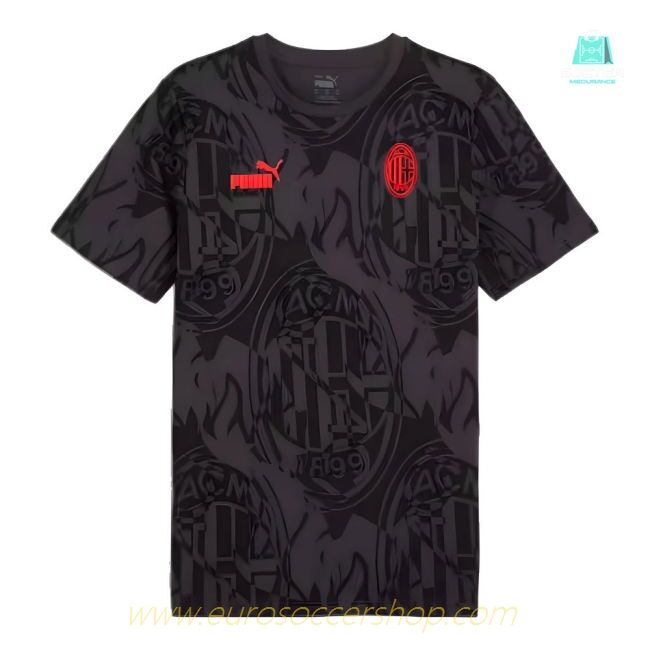 2024-2025 AC Milan ftblCulture Tee AOP (Black)