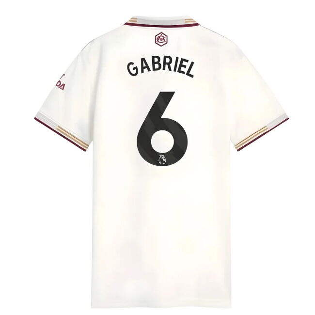Arsenal 2025-20 Third Football Shirt Featuring Gabriel 6 L M Women S