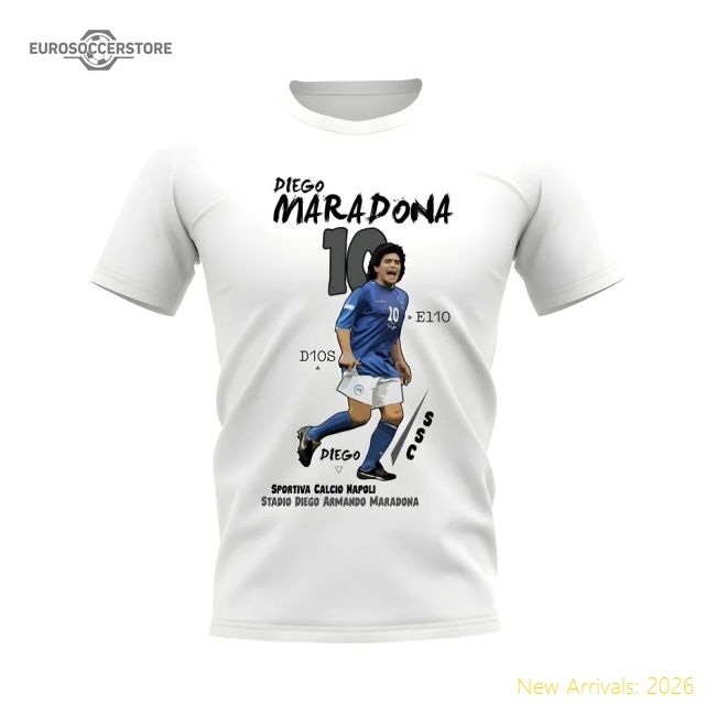 Diego Maradona Partenopei Graphic Supporter Tee (white)