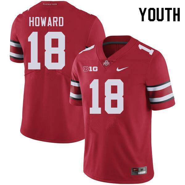 Youth(kids) Ohio State Buckeyes #18 Will Howard Premium Jersey