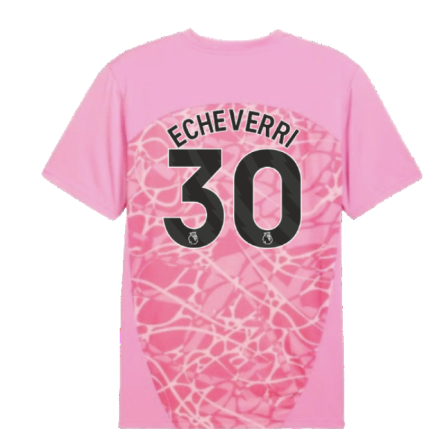 2024-2025 Man City Pre-Match Shirt (Pink) (Echeverri 30)
