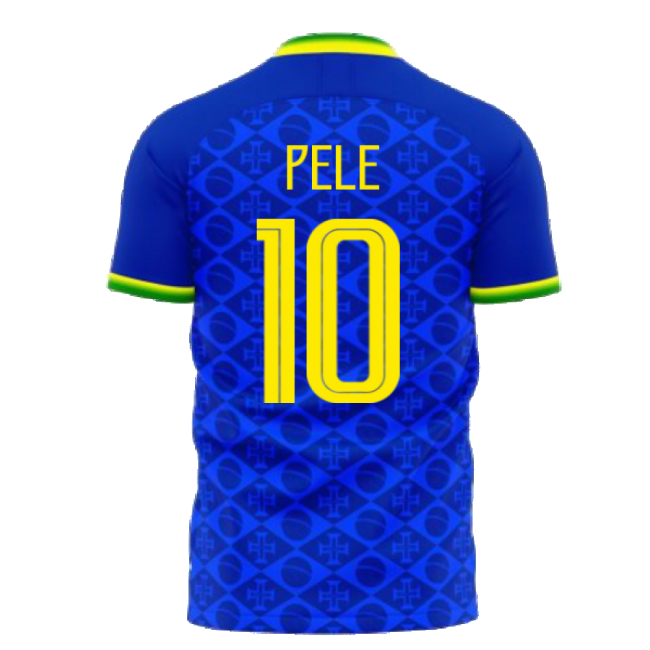 PELE 10 Original Replica Brazil Away Replica Jersey for Adults