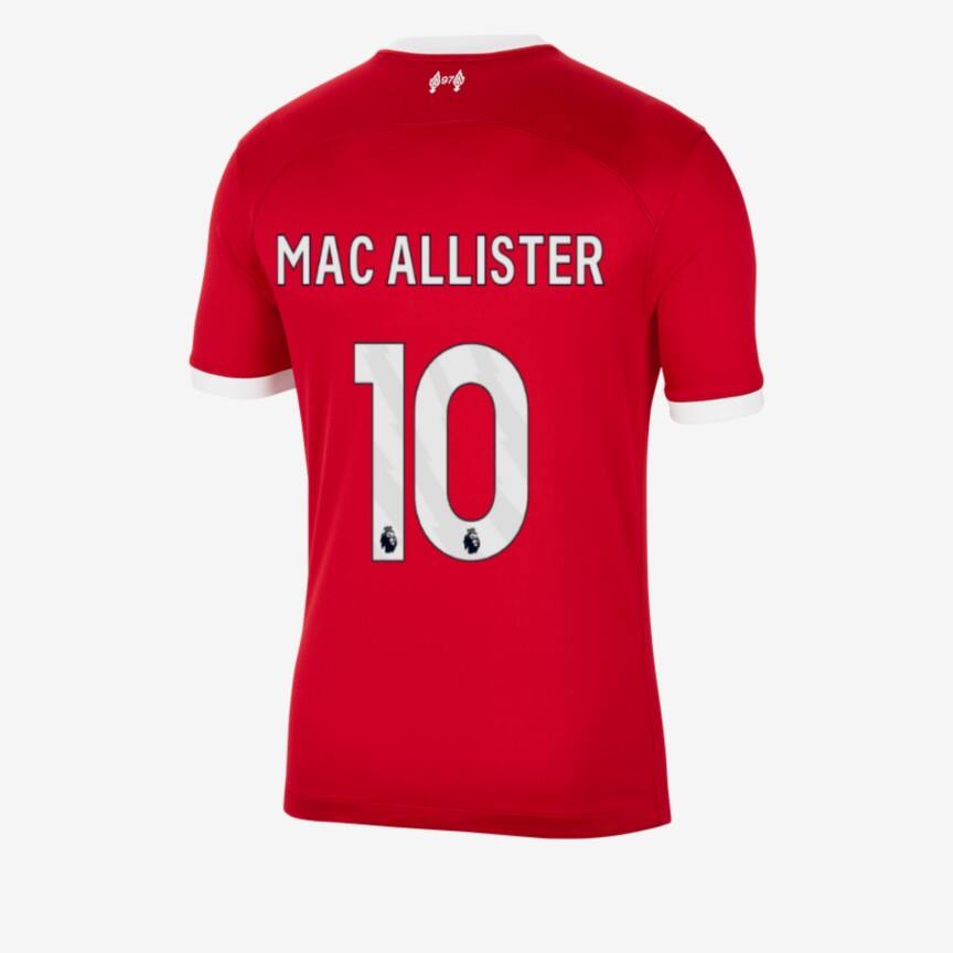 MAC ALLISTER's Liverpool 10th Home Jersey for the 23-24 Season