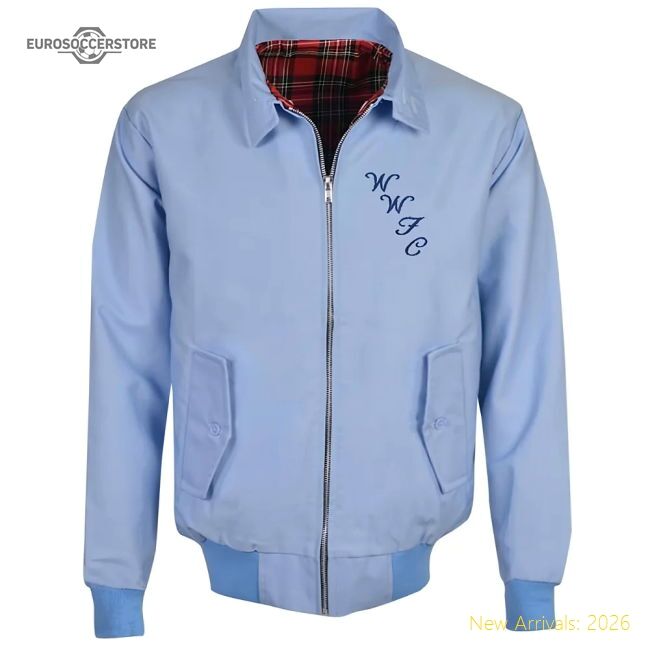 Premium Wycombe Wanderers Light Blue Harrington Jacket - Premium Quality
