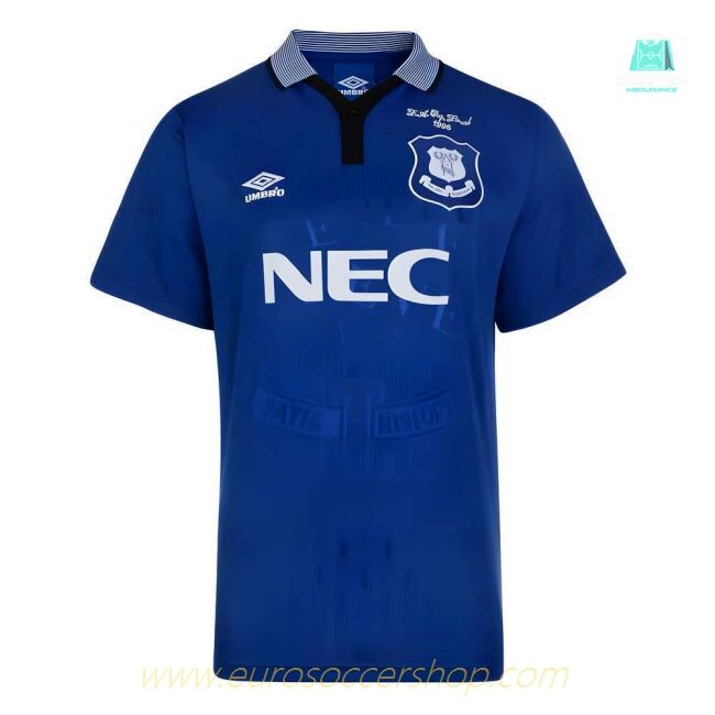 Score Draw Everton 1995 Cup Final Umbro Retro Football Shirt