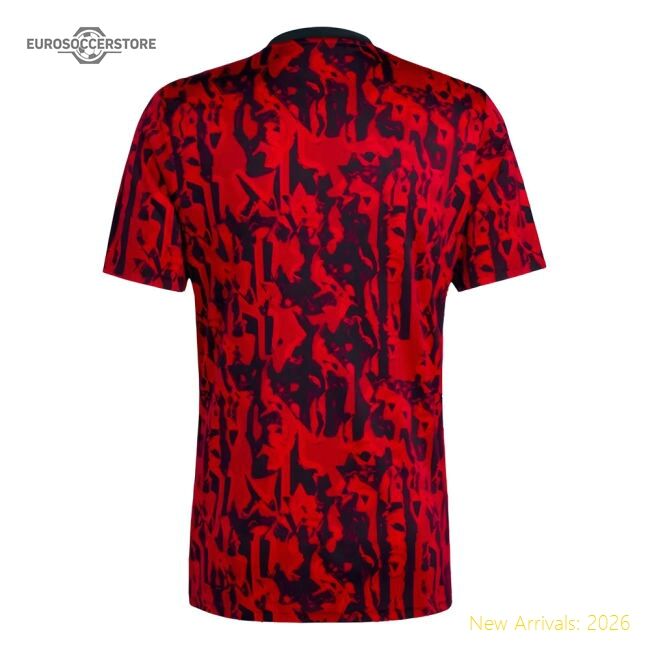 Official 2023-2024 Man Utd Pre-match Shirt (red) - Premium Quality