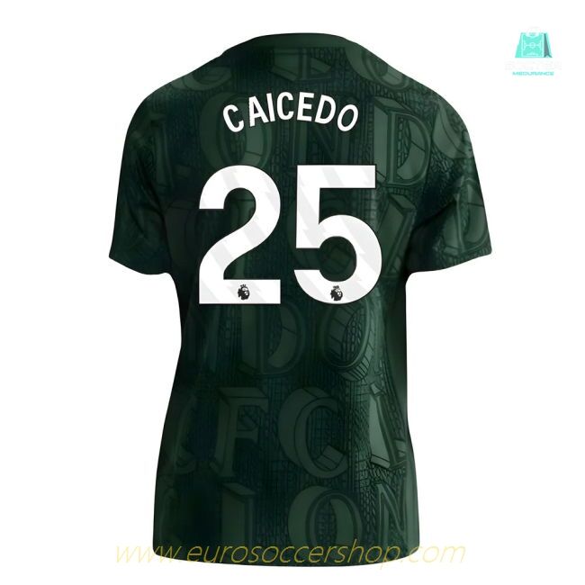 2025-2026 Chelsea Pre Match Shirt (Green) - Kids (Caicedo 25)