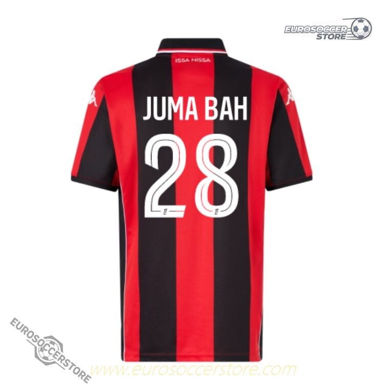 OGC Nice Home JUMA BAH 28 Jersey for the 25-26 Season